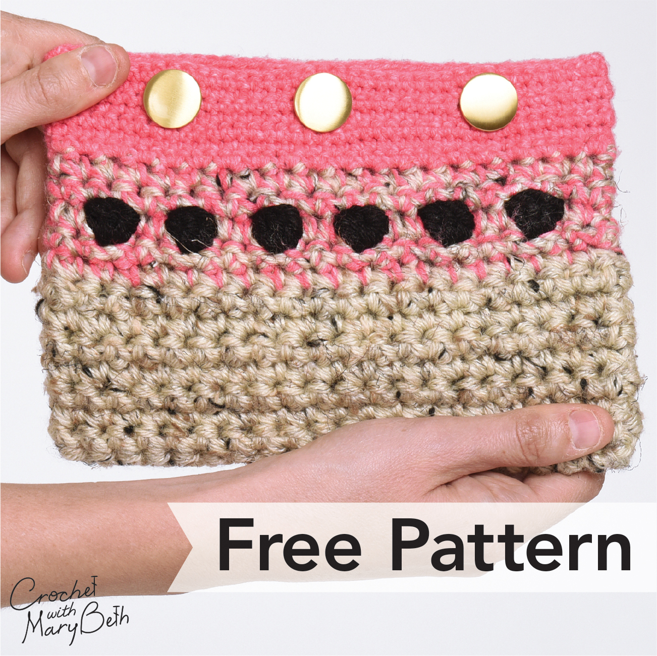 Free Crochet Pattern Polka Pouch