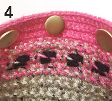 How to crochet the multi colored bobble stitch