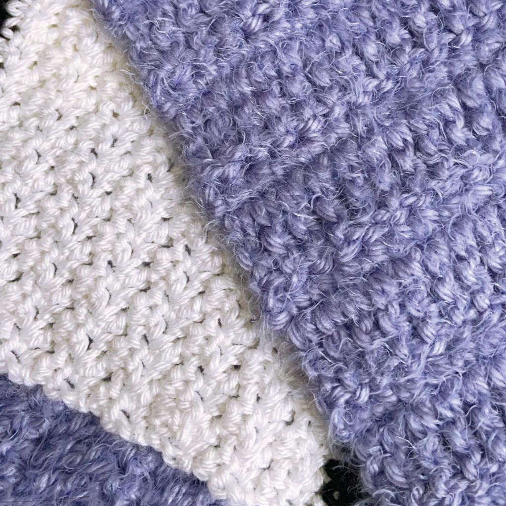 detail of crochet stitches