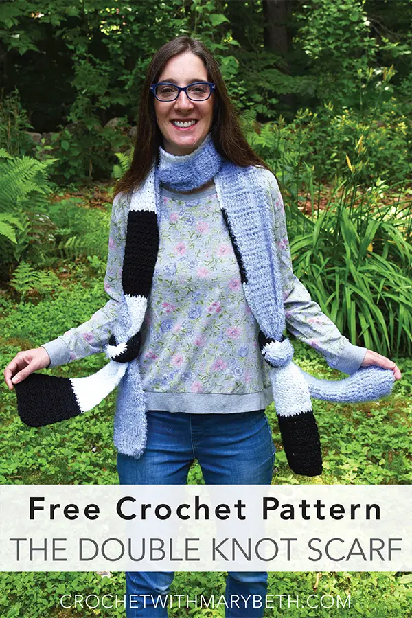 Free Crochet Pattern, Double Knot Scarf