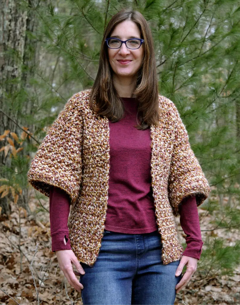 Front view of the Super Chunk Kimono Cardi