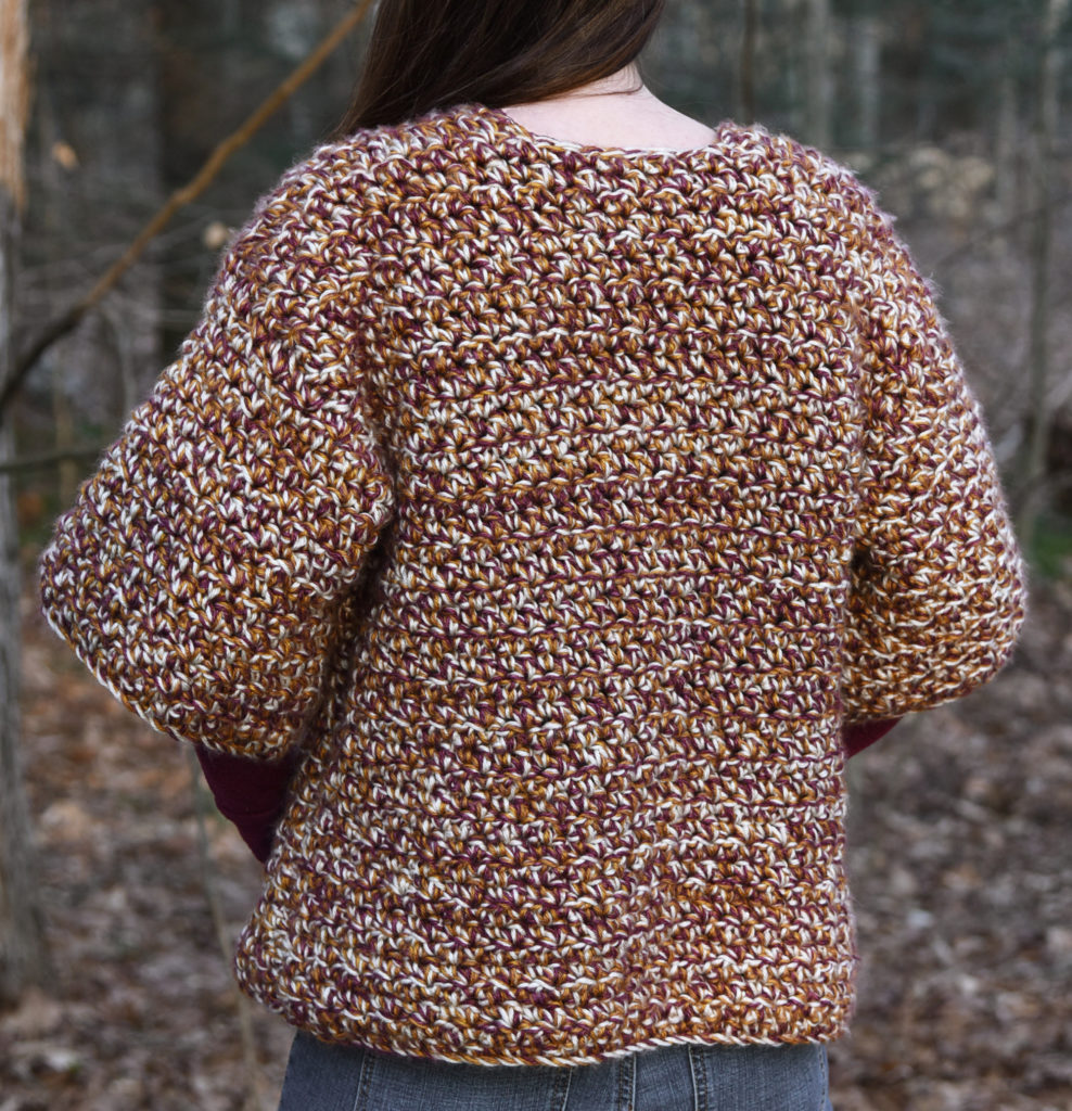 Back of Super Chunk Kimono Cardi.