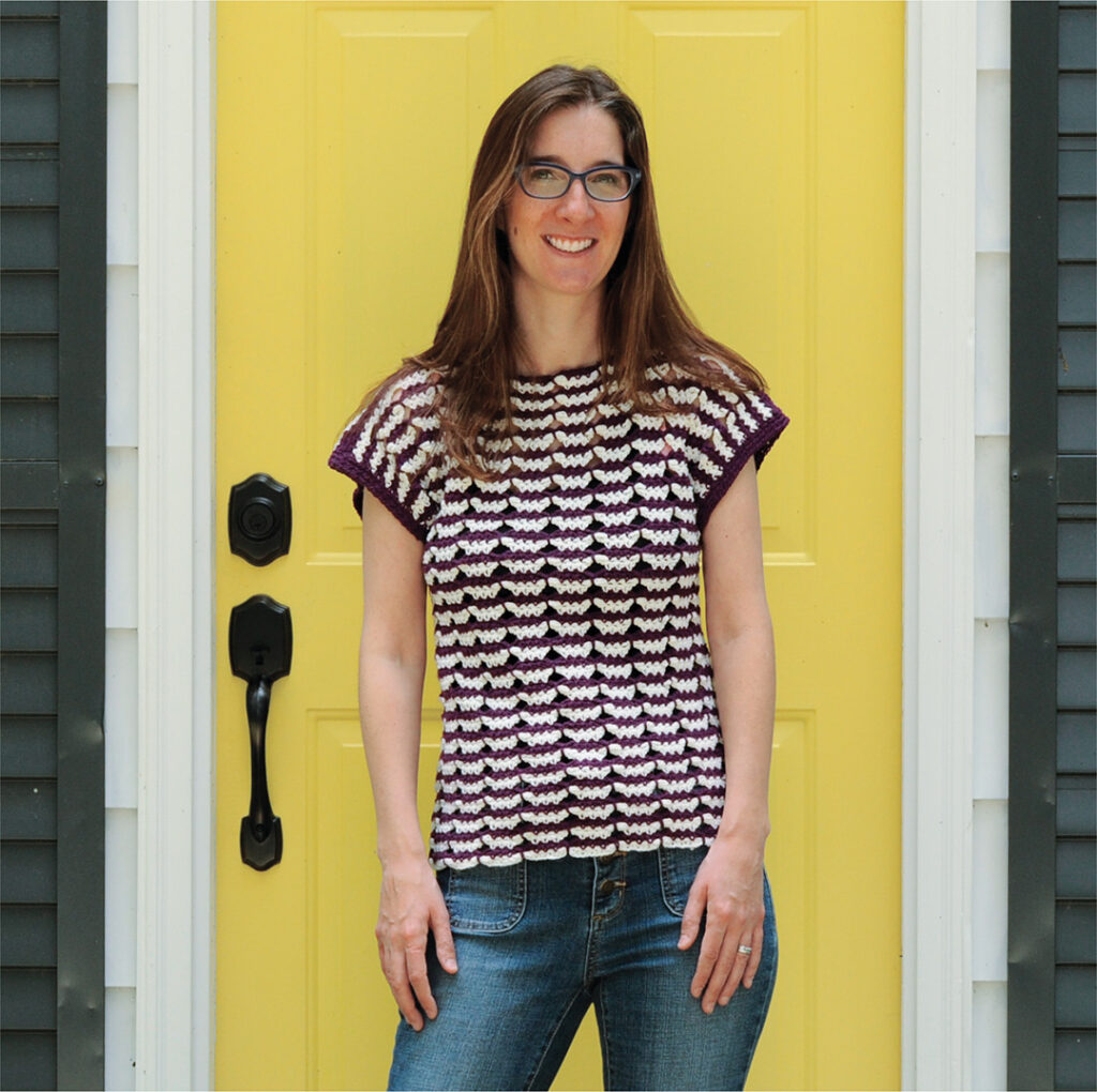 Looking for a modern, creative crochet pattern for a top? This pattern from Crochet with Mary Beth is fun, quick, and stylish. Click through to see more pictures and a description on the blog.