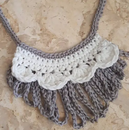 The Victorian trend is hot and so is this crochet necklace by YaYa.