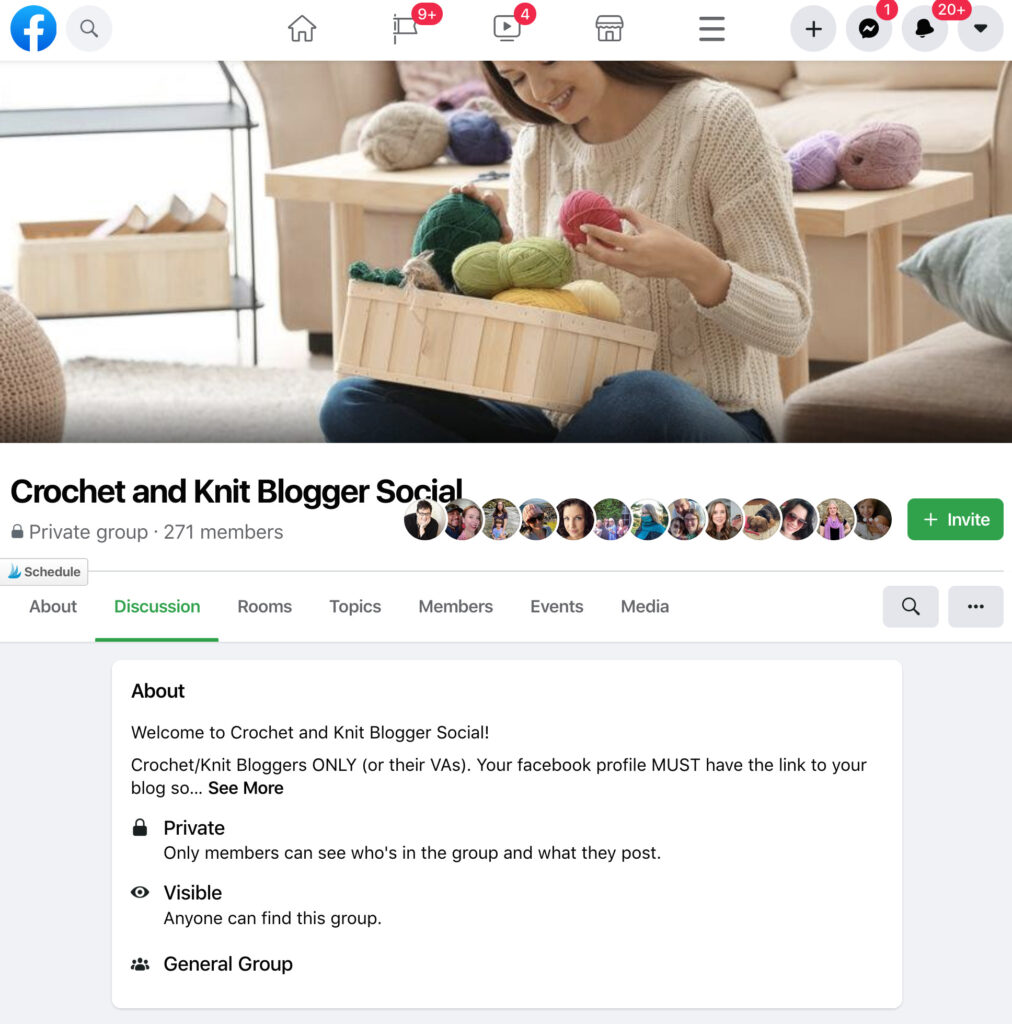 The Crochet and Knit Blogger Social is a facebook group for professional bloggers to connect and submit and answer calls for patterns.