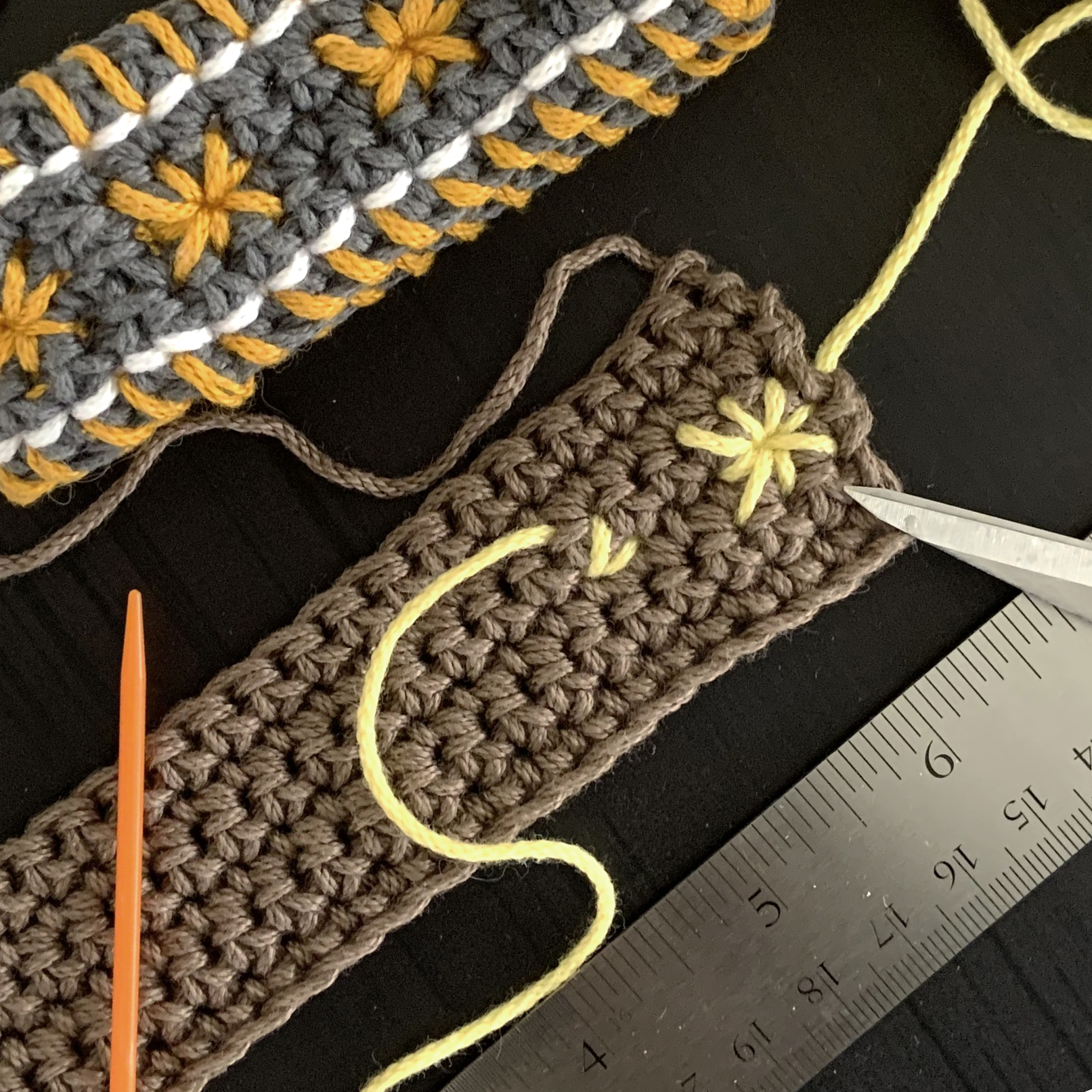 How to Embroider the Star Stitch on Crochet Video Tutorial Indie