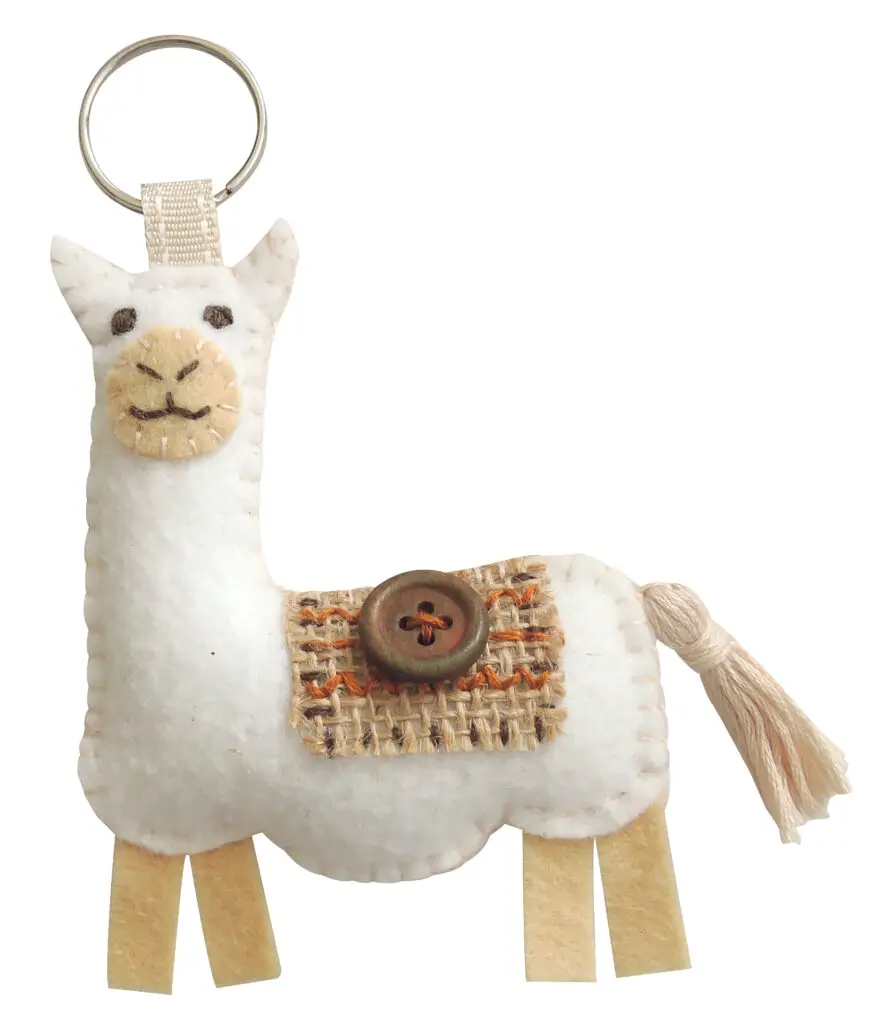 Felt Llama Key Chain