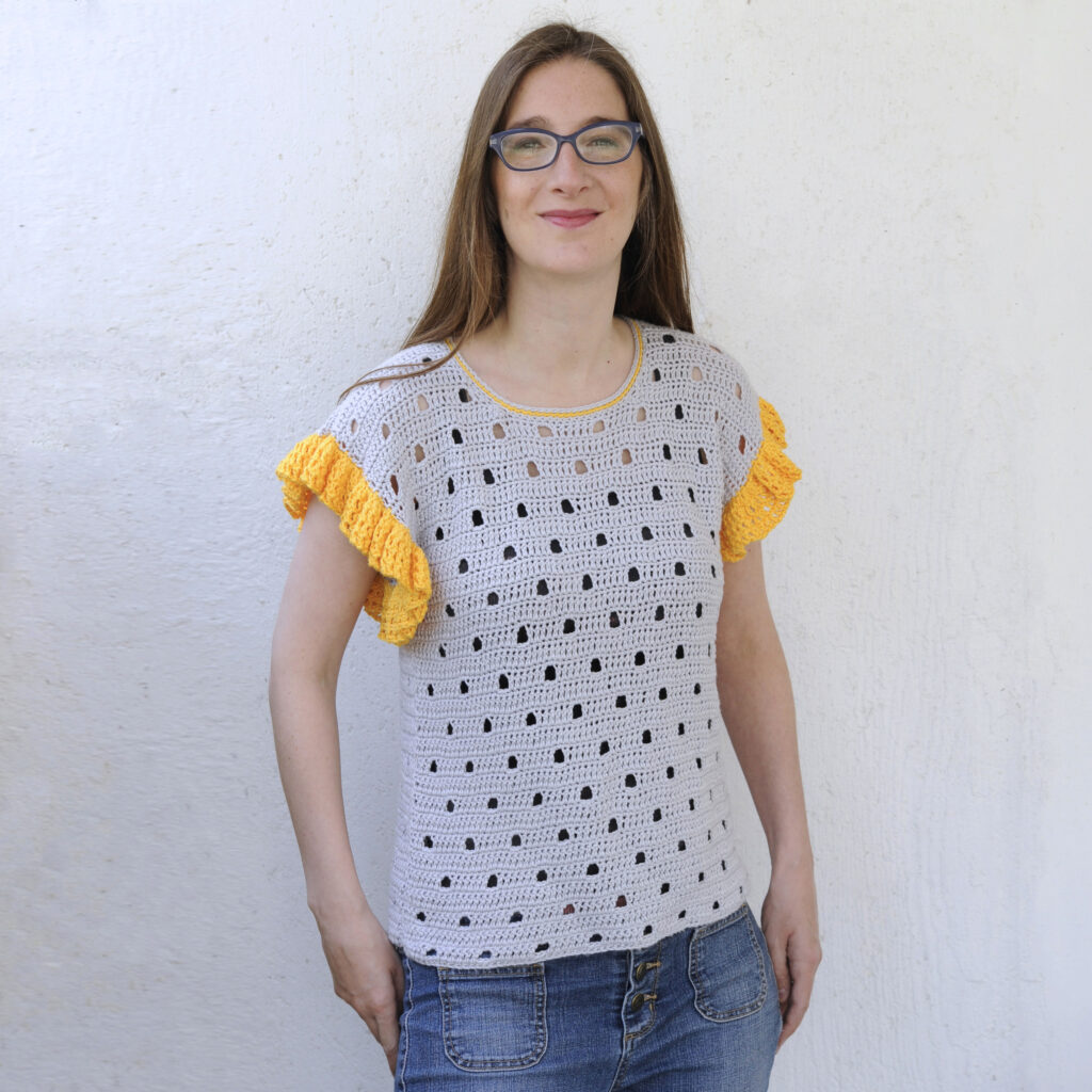 The Be Spotted Crochet Tee will add some happy and some cool to your spring and summer handmade wardrobe.