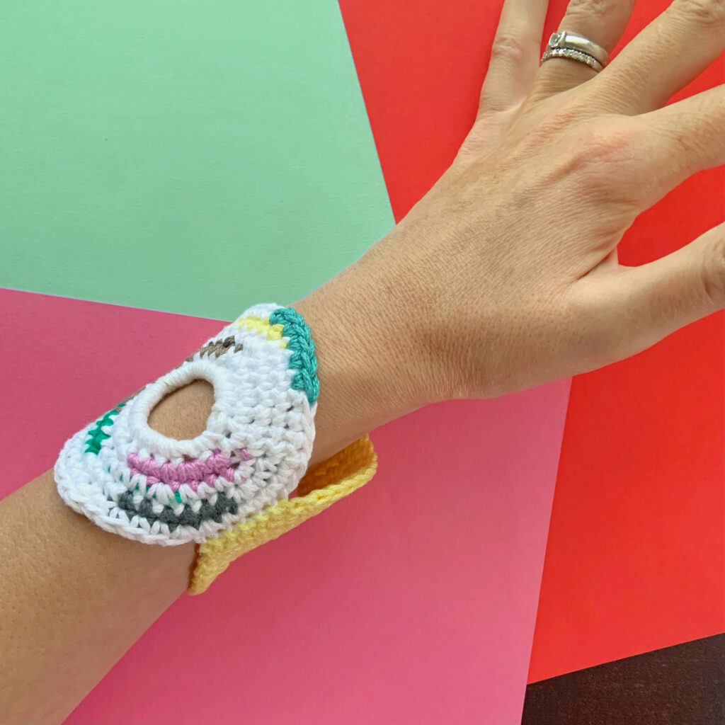 The Circle Around Bracelet makes a great gift for the women in your life. It is part of the Crochet Gift Collection available on the site Crochet with Mary Beth.