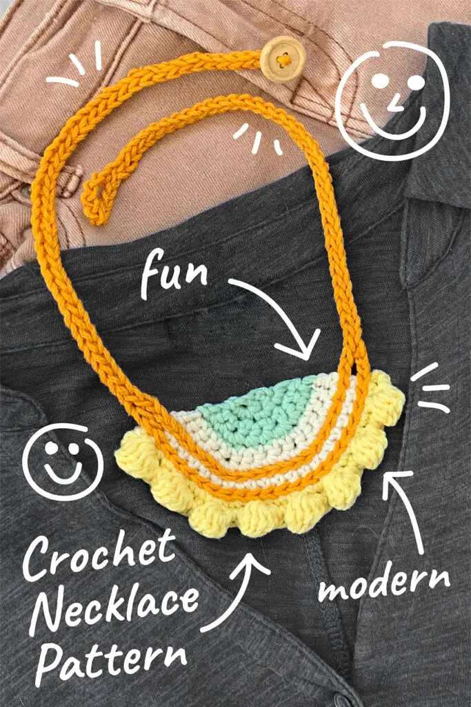 Are you looking for fun crochet jewelry patterns?  You will the Eight Bobble crochet necklace pattern.  It's a quick and easy crochet project that makes a great fashion statement or a unique crochet gift.