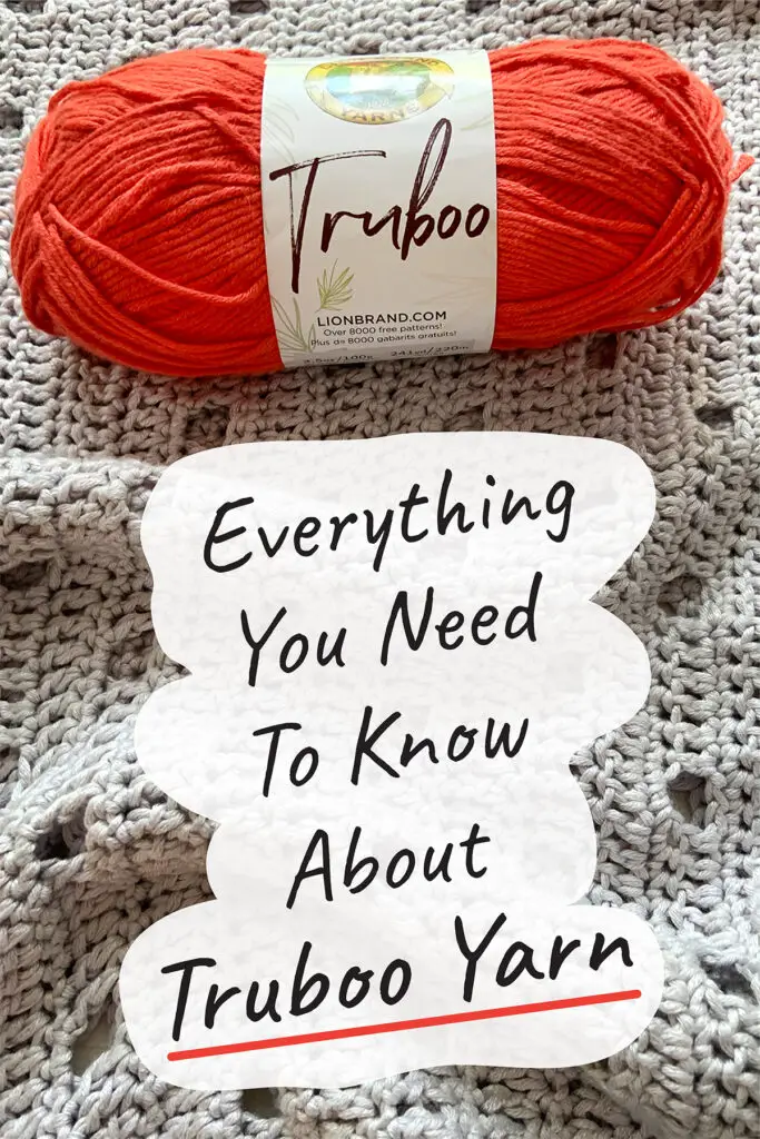 Truboo Yarn is a fantastic yarn for making crochet clothes.  In this article you will learn all about Truboo yarn including how to avoid the notorious splitting problem.  Pin will take you straight to the article.