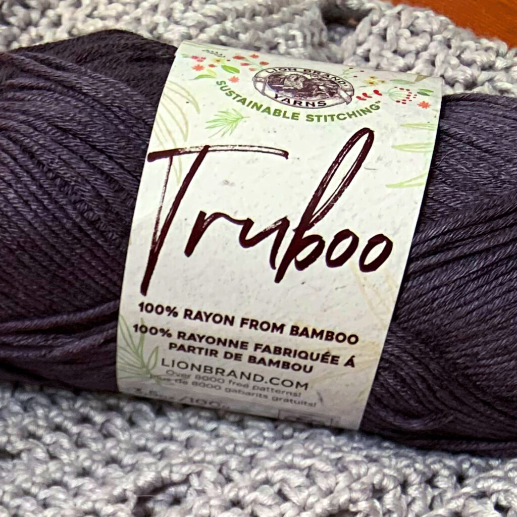The front label of a Truboo Yarn Skein.